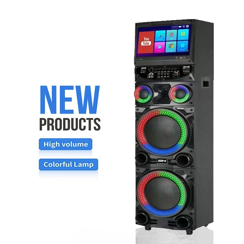 Portable Karaoke Machine, GD-1415 Touch Screen, 15.4 Inches, Karaoke Sound System, Intelligent