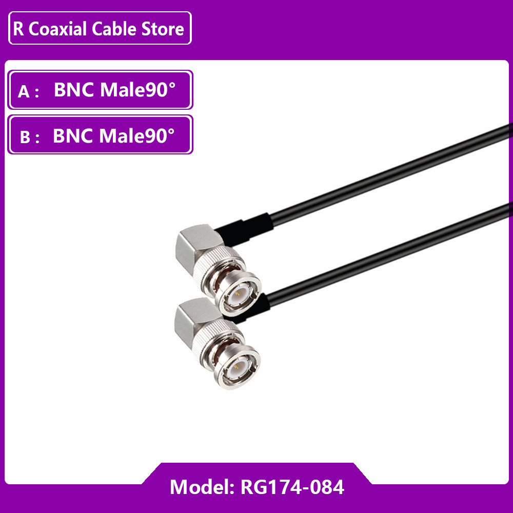 1PC RF Coaxial BNC Male to BNC Male Plug RG316 / RG174 / RG58 Cable 50 Ohm RG179 75Ohm Crimp