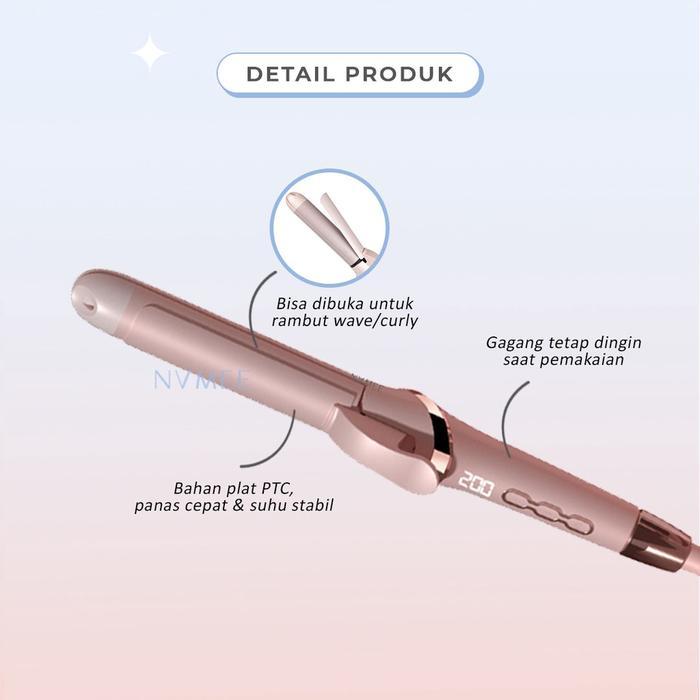 NVMEE - Catokan Rambut 2in1 LED Touch Sagitarius Hair Styler