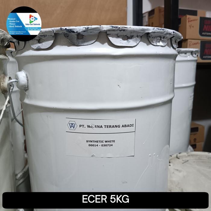 Cat Synthetic Putih 5kg - Cat besi dan kayu - Cat minyak 5L