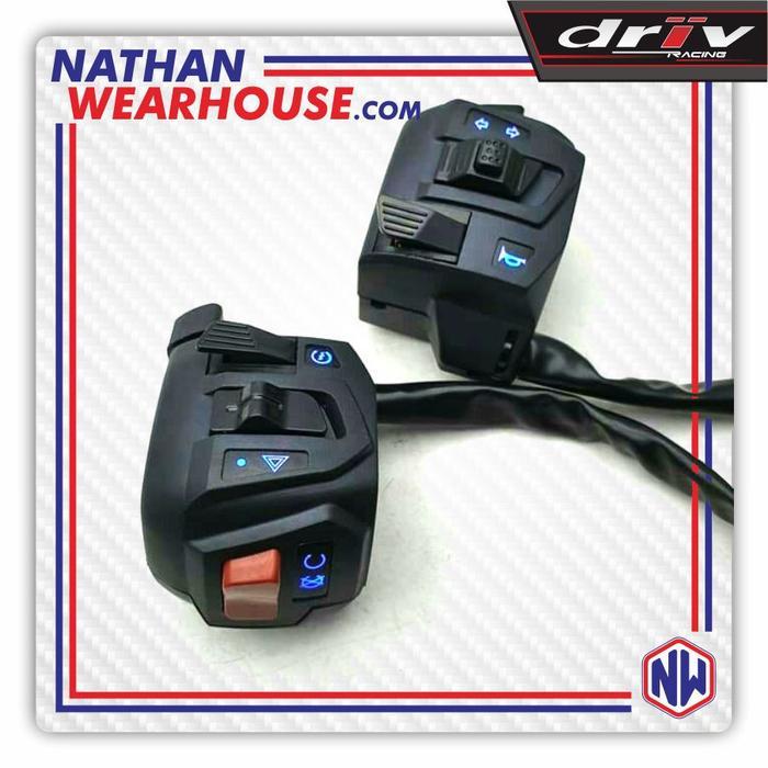 RB067 Saklar Switch ON OFF Led Lampu Dim Hazard Klakson Sein Nmax Aero