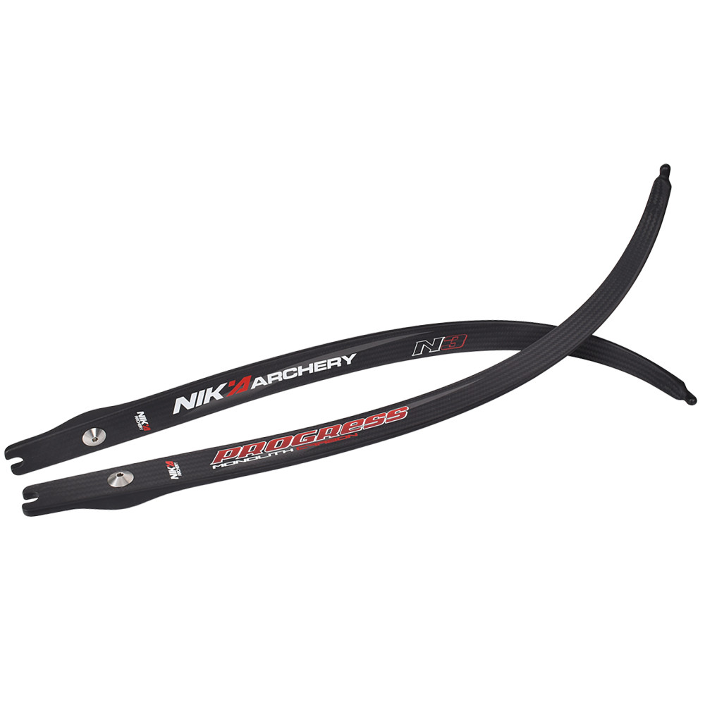 1 Pair Nika Archery N3 Progress Series Carbon Fiber Limbs 24-46 lbs / C1 Cornerston Carbon Fiber