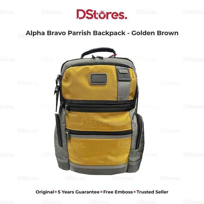 TUMI Tas Ransel Alpha Bravo Parrish Backpack - Golden Brown Ready stok