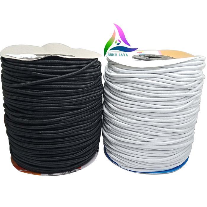 "New" Tali Kur Karet Bulat Diameter 2.5 mm Hitam Meteran