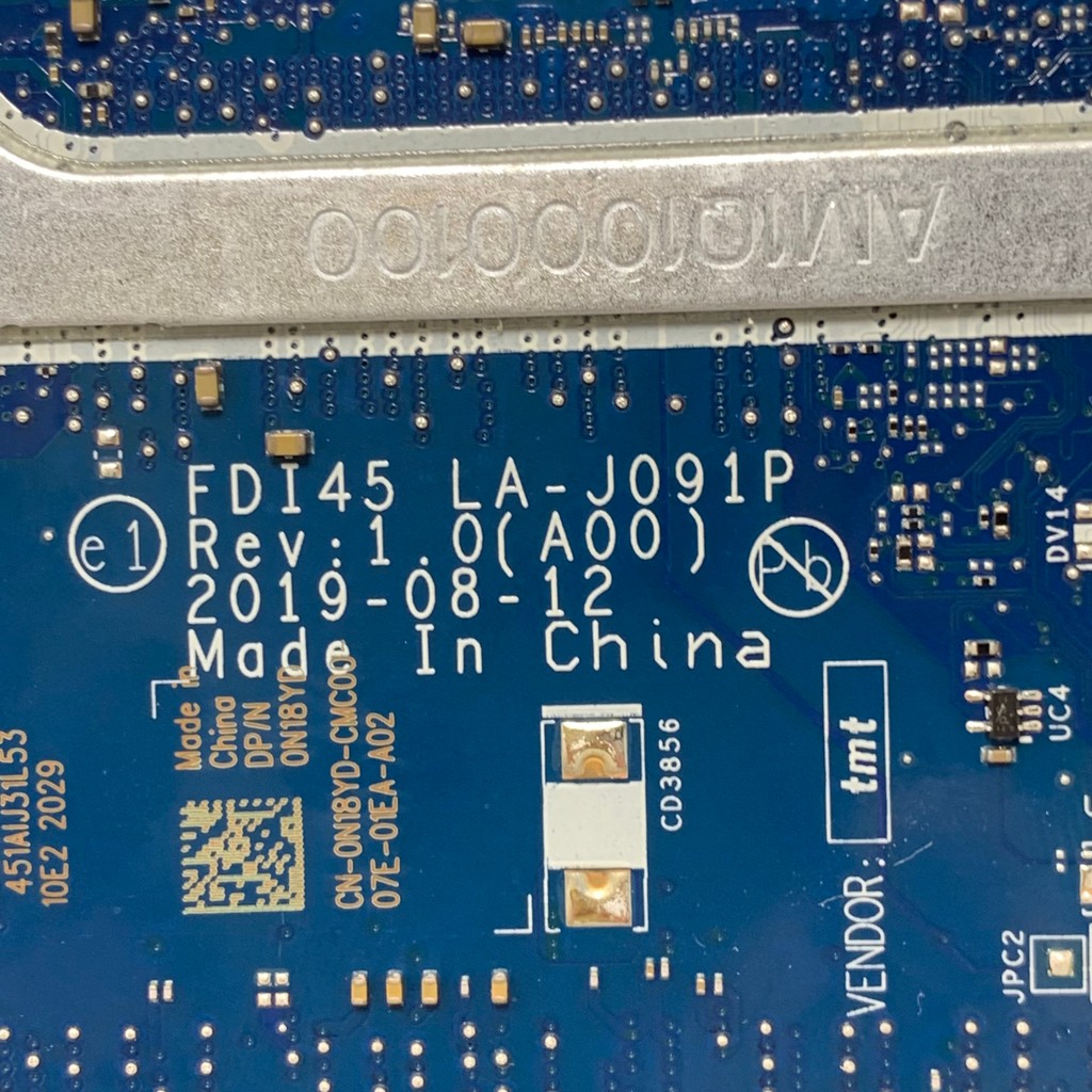 For Dell Inspiron 3493 3593 5493 5593 LA-J091P LA-J092P Mainboard with i5 i7 10th CPU CN-050RDR