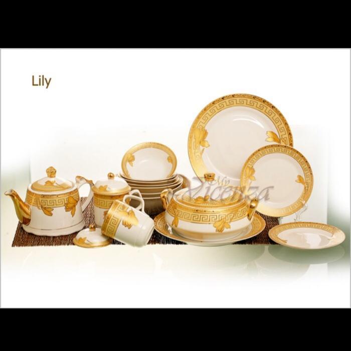 Wedding Set Vicenza D82 Dinner Set Premium Bahan Porselen
