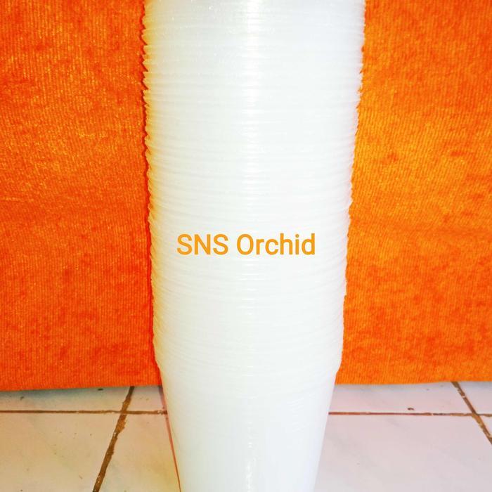 pot fleksibel flexibel plastik transparan besar anggrek dewasa 100 pcs