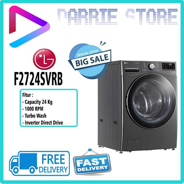 LG F2724SVRB MESIN CUCI LG 24 KG FRONT LOADING STEAM WIFI F2724
