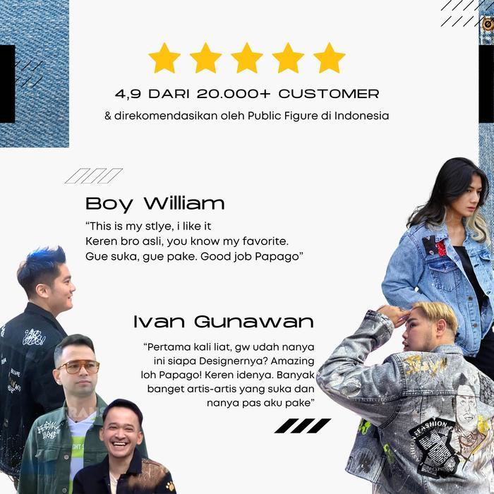 PAPAGO - JAKET JEANS - JAKET DENIM PRIA - ONI EVIL