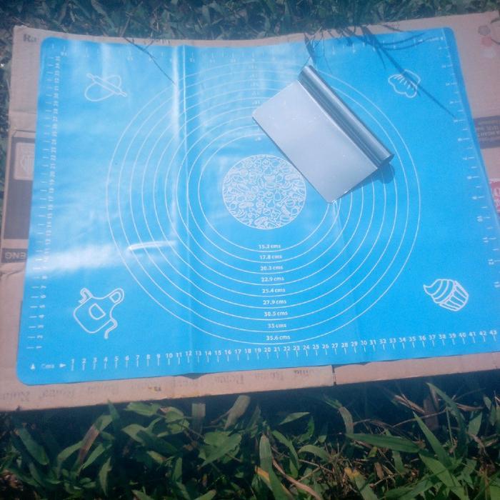 Alas Silikon Satu set rollpin dan screp/ satu set Alat Penggiling adonan anti Lengket Dapur
