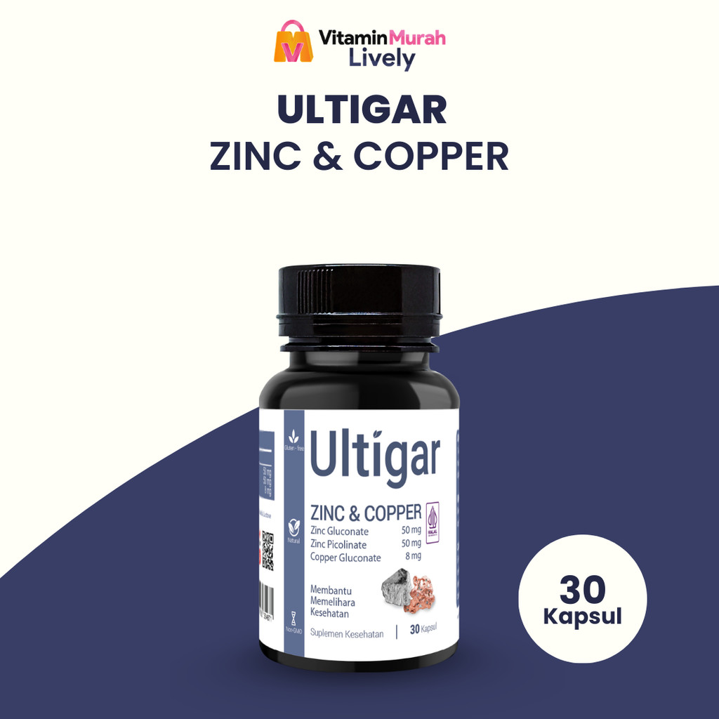 ULTIGAR ZINC & COPPER ISI 30 & 100 KAPSUL - SUPLEMEN KESEHATAN