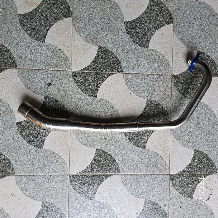 Header Pipa Leher Knalpot R9 Original Satria Fu 150 Karbu