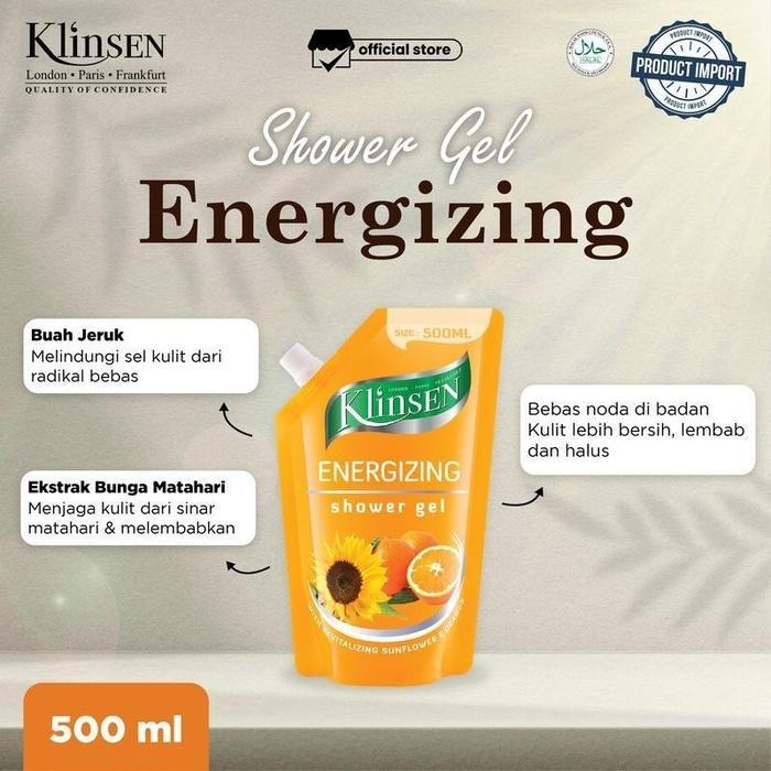 Sabun Mandi Cair Klinsen Shower Gel Energizing 500 ml