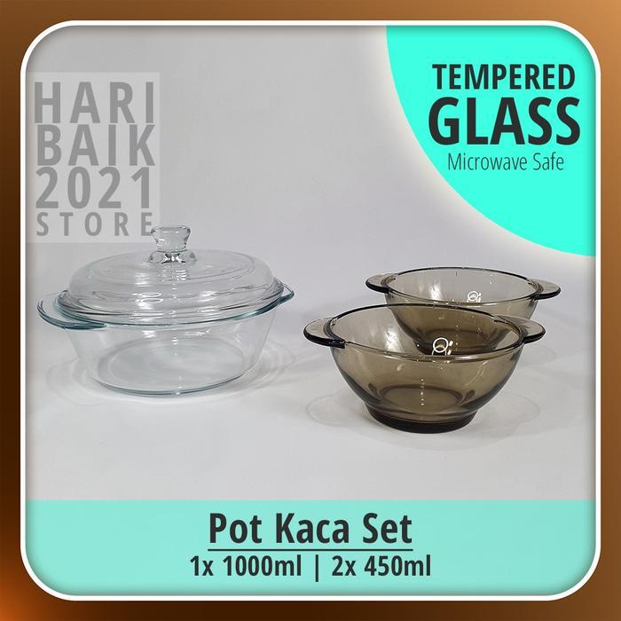 Mangkok Kaca Tempered Glass Mangkok Tahan Panas Mangkok Kaca BOWL