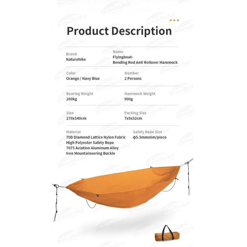 Langsung diproses HAMMOCK / AYUNAN GANTUNG CAMPING OUTDOOR NATUREHIKE NH22DC008