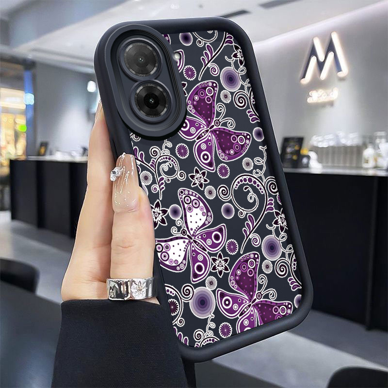 Casing Hp untuk Xiaomi Redmi A5 4G Case Kupu-kupu aneh ungu Kasing silikon Cesing model tipis Kesing