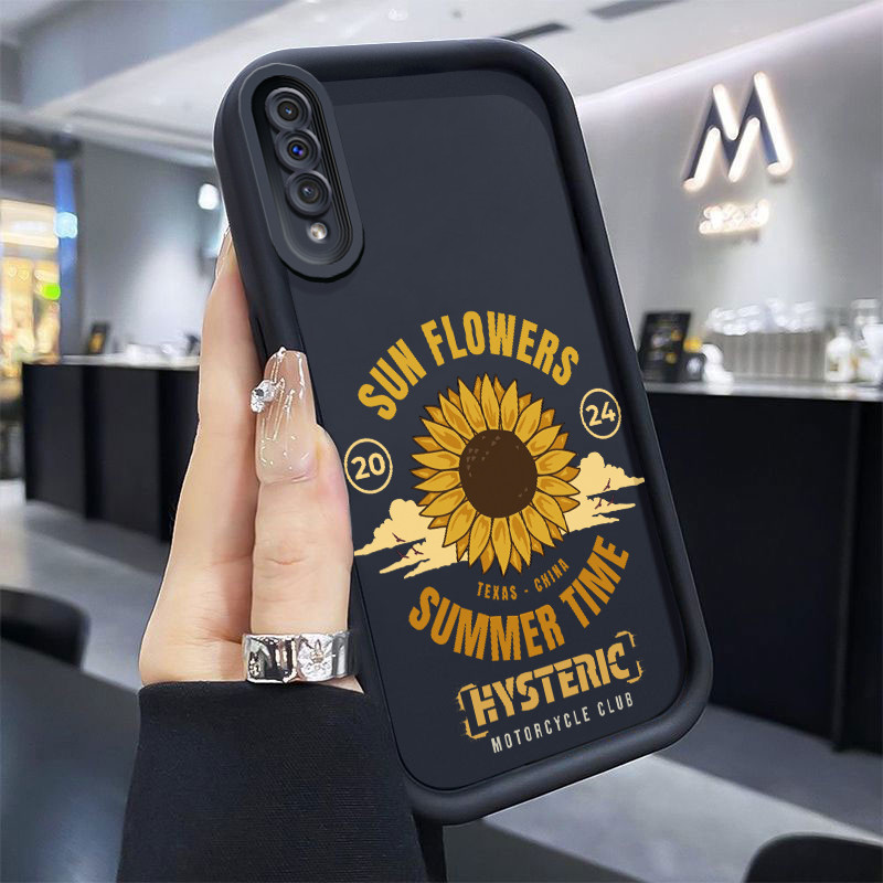 Casing Hp untuk Samsung Galaxy A50 A50s A30s Case Bunga matahari Kasing silikon Cesing model tipis K