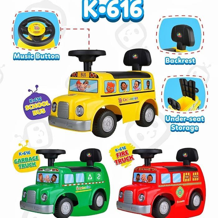 Mobil Anak Bisa Dinaiki School Bus Tolocar Cocomelon Series Fitur Musik