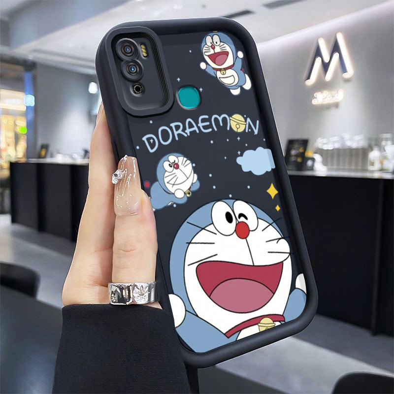 Casing Hp untuk Infinix Hot 9 Play Hot 10 Play Hot 11 Play Case Kucing robot kartun yang lucu Kasing
