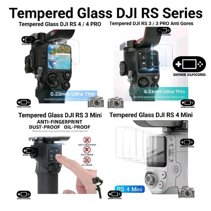 TEMPERED GLASS DJI RS SERIES ANTORES RONIN PELINDUNG LAYAR KAMERA DJI RS 4 3 MINI 4 3 PRO RS 3