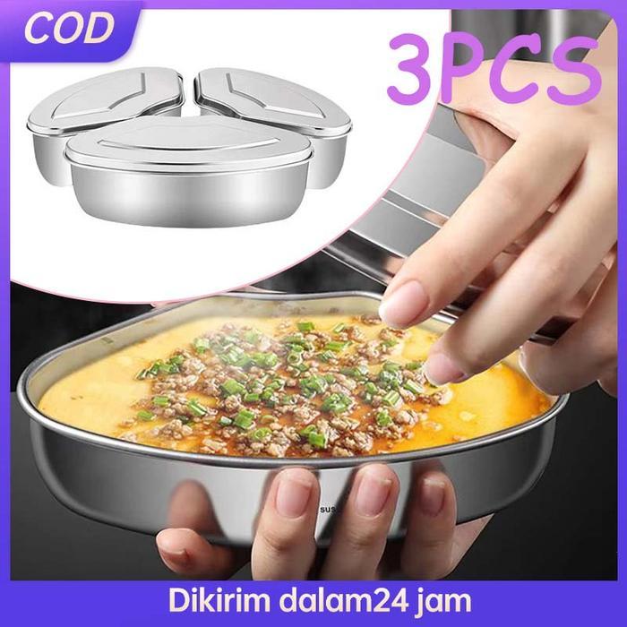 3PCS WADAH KUKUSAN STAINLESS WADAH UNTUK KUKUSAN PANCI KECIL STAINLESS KUKUSAN MINI STAINLESS