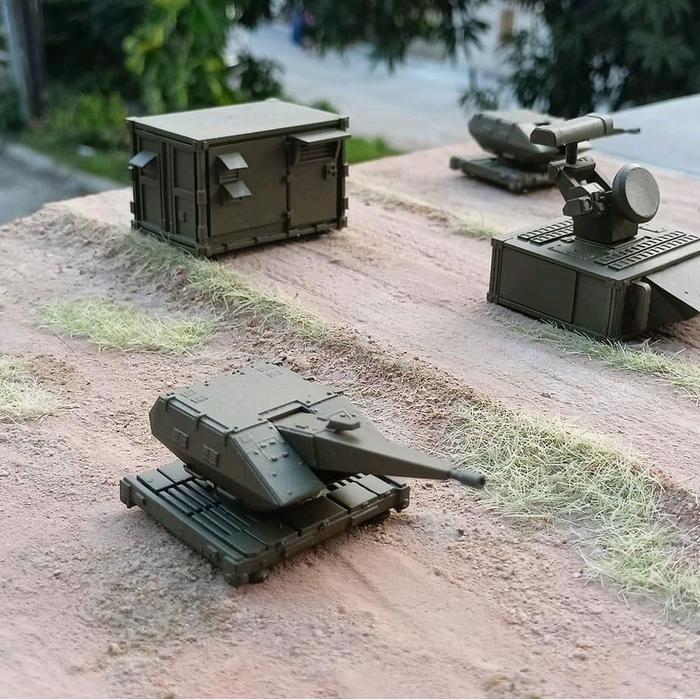 Miniatur meriam militer penangkis udara Skyshield TNIAU