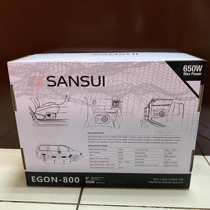 Subwoofer Kolong Mobil Sanui 8 Inch / 10 Inch - Sub Kolong Aktif