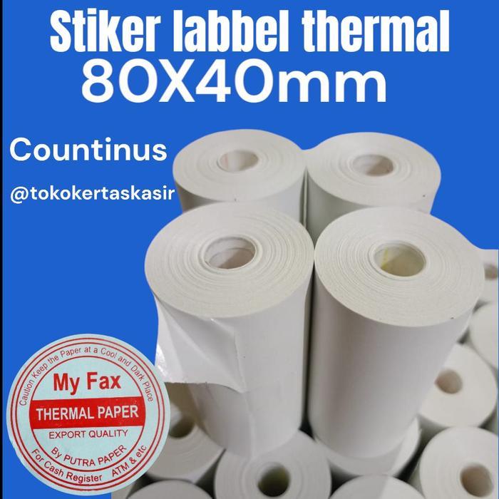 "New" stiker thermal 80*40mm Label