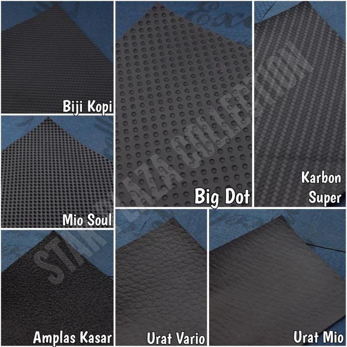 "New" Bahan Kulit Jok Motor Tebal / Kulit Oskar Sintetis Hitam Meteran Murah