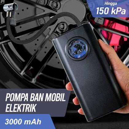 Pompa Ban Elektrik Portable - Inflator Mobil, Motor, Sepeda, Bola - 3000Mah, 150 Kpa, Usb Type-C,