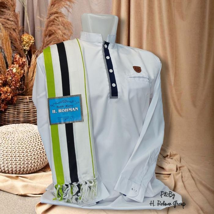 Sorban Kashmiri Arab Yamani Surban Riyadh Surban Syal Santri Putih Motif Rida Solo Batik Printing