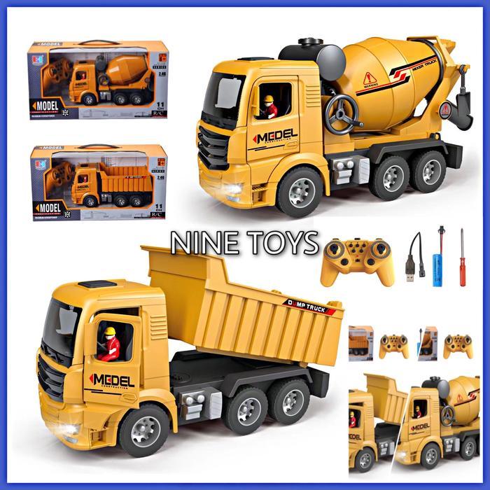 RC TRUCK REMOTE CONTROL TRUCK DUMP TRAILER CONTRUCTION TRUK PASIR