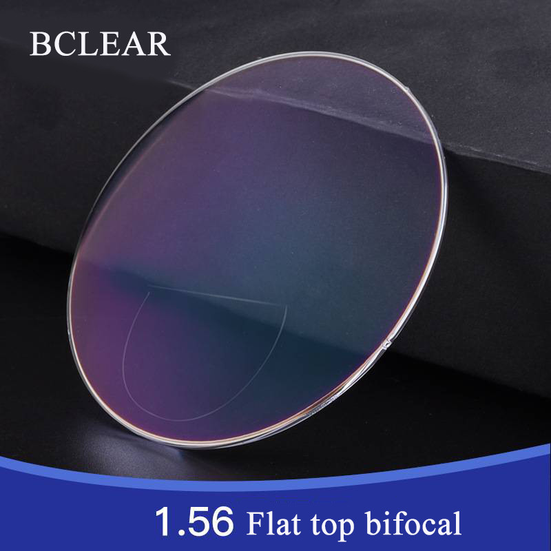 BCLEAR 1.56 Refractive Index Flat Top Spectacle Prescription Bifocal Lenses to see Far and Near