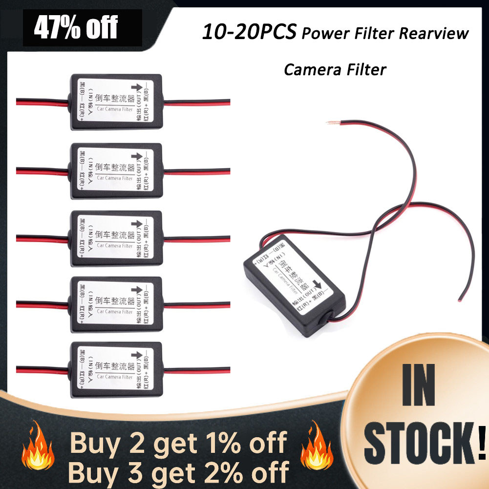 New 10/20PCS 12V DC Car Power Filter Rectifier Camera Power Filter Rectifier for Car Parking Reverse