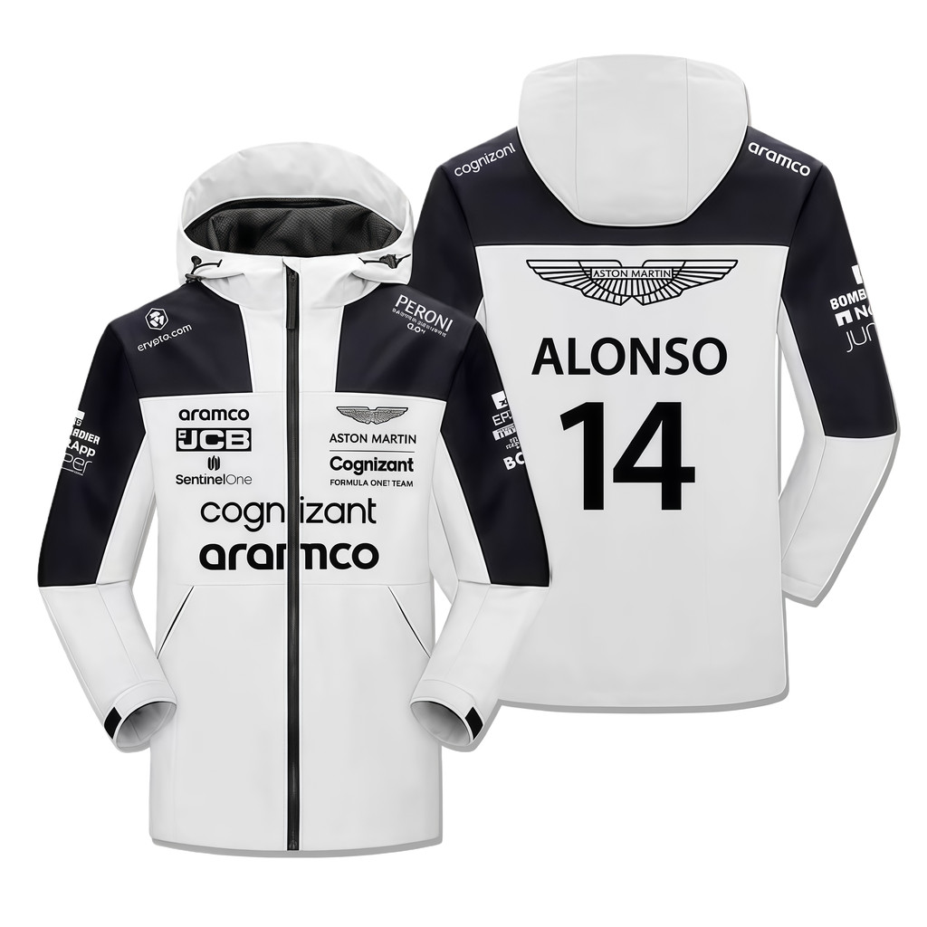 Aston Martin F1 Formula One Alonso No. 14 Stroll No. 18 Racing Men's Jacket