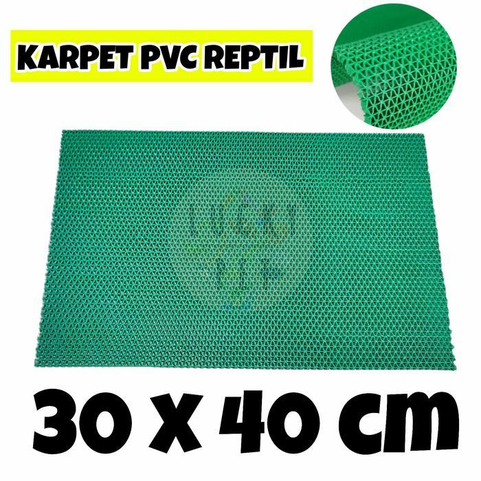 Alas kandang torto 30x40 cm kura kura sulcata karpet PVC jaring reptil