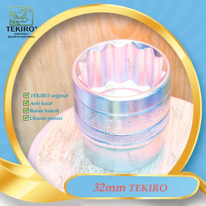Mata kunci sock TEKIRO 32mm 1/2" 12PT. Mata kunci shock tekiro 32 mm