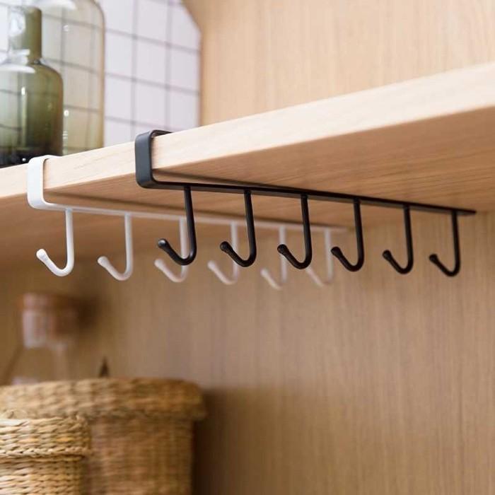 Rak Gantung Besi Serbaguna Hook Hanger 6 Kait / Gantung Barang Serbaguna 6 Kait
