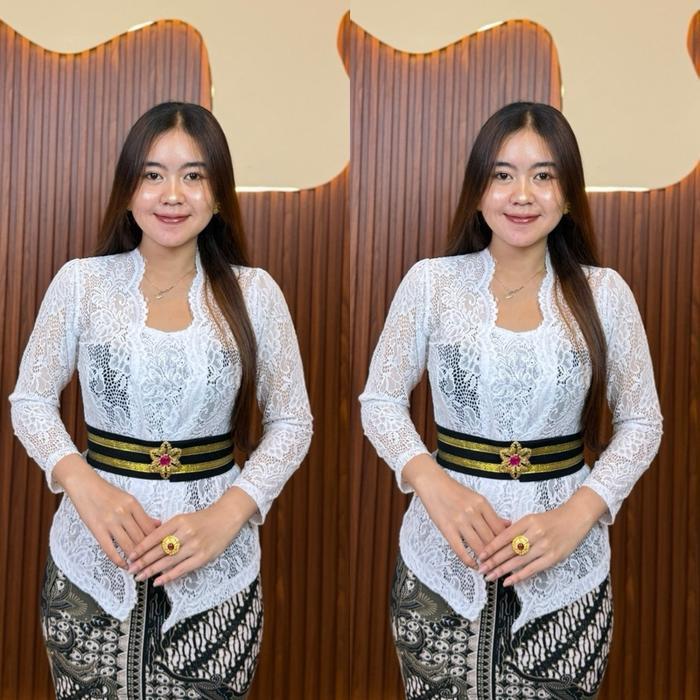 Kebaya Brokat Sofia Renda Depan Atasan Saja/One Set Terbaru/Kebaya Kekinian/Kondangan Wanita Remaja