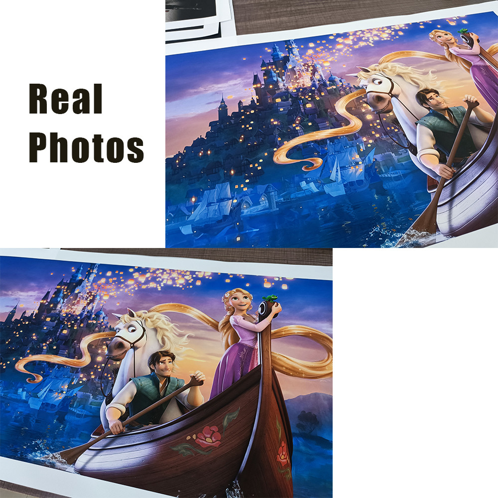 Cartoon Movie Wreck It Ralph Wall Print Poster Princess Tiana Canvas Painting Rapunzel Tangled Art
