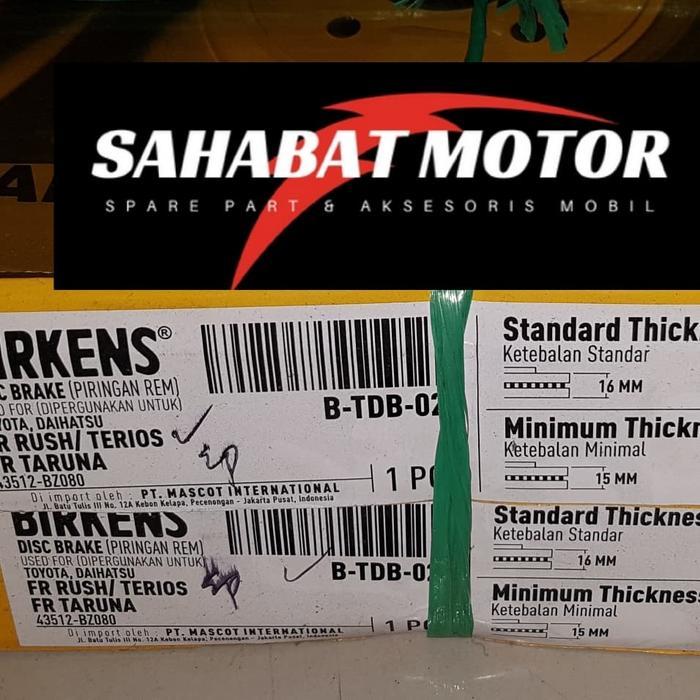 Disc Brake Depan Toyota Rush Terios Daihatsu Taruna Piringan Rem Rush