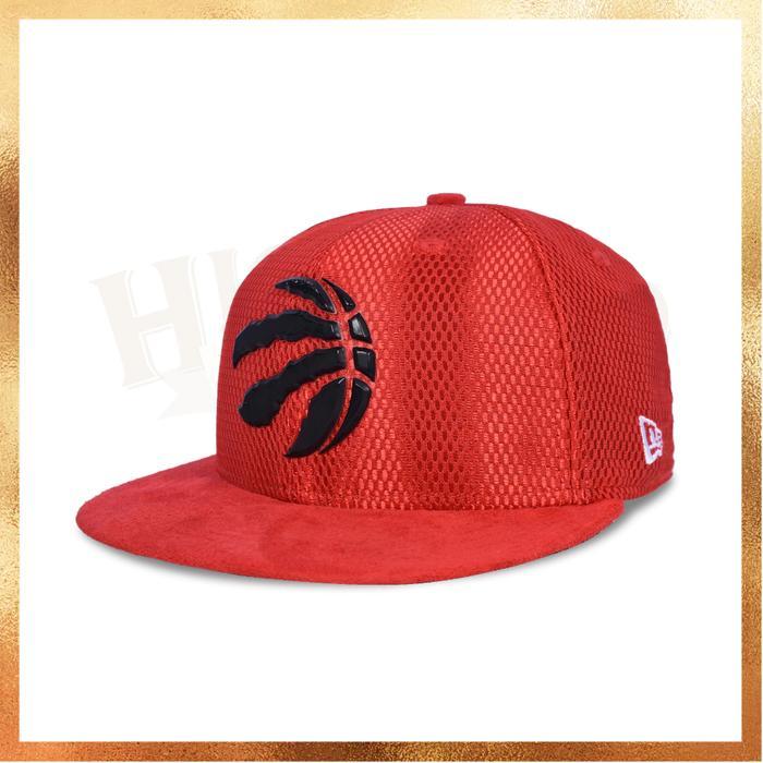 Topi New Era Nba Toronto Raptors On Court Collection Red Suede 59Fifty