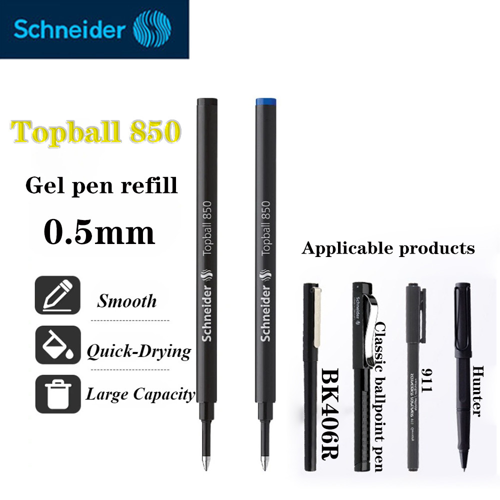 5/10 PCS New Schneider 850 Gel Pen Refill 0.5mm Luxury Roller Ball Pen Refill Back To School Useful