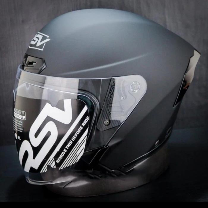 Rsv Helm New Windtail Solid Black DoffHelm Rsv New Windtail