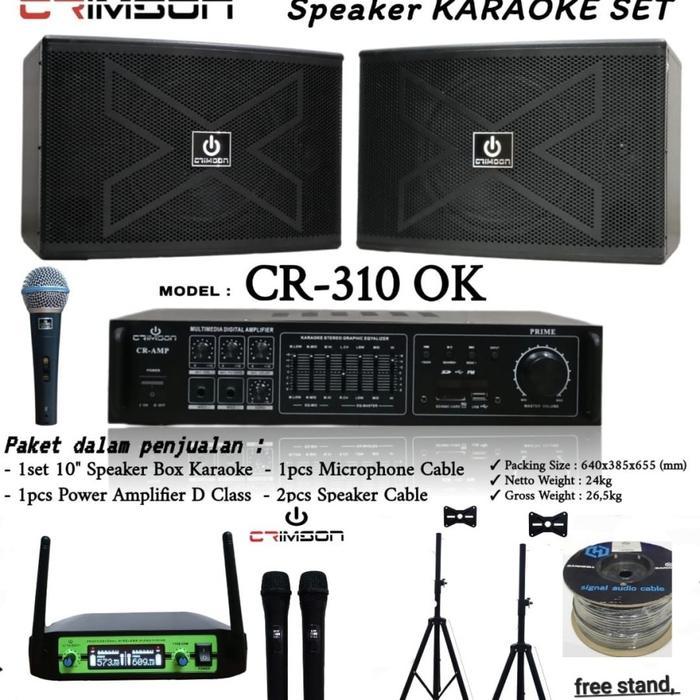 Paket Lengkap Audio Sound System 10 Inch Crimson Indoor Outdoor Original