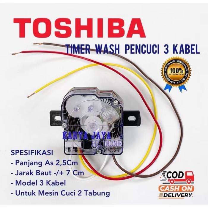 TIMER WASH MESIN CUCI TOSHIBA 2 TABUNG 3 KABEL / TIMER MESIN CUCI TOSHIBA
