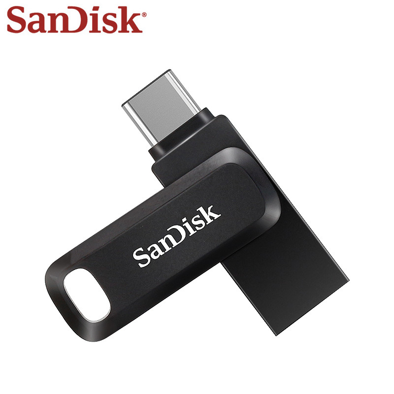 SanDisk OTG USB Flash Drive for PC iPhone 15 16 USB3.2 Type-C Pendrive 64GB 128GB 256GB 512GB Black
