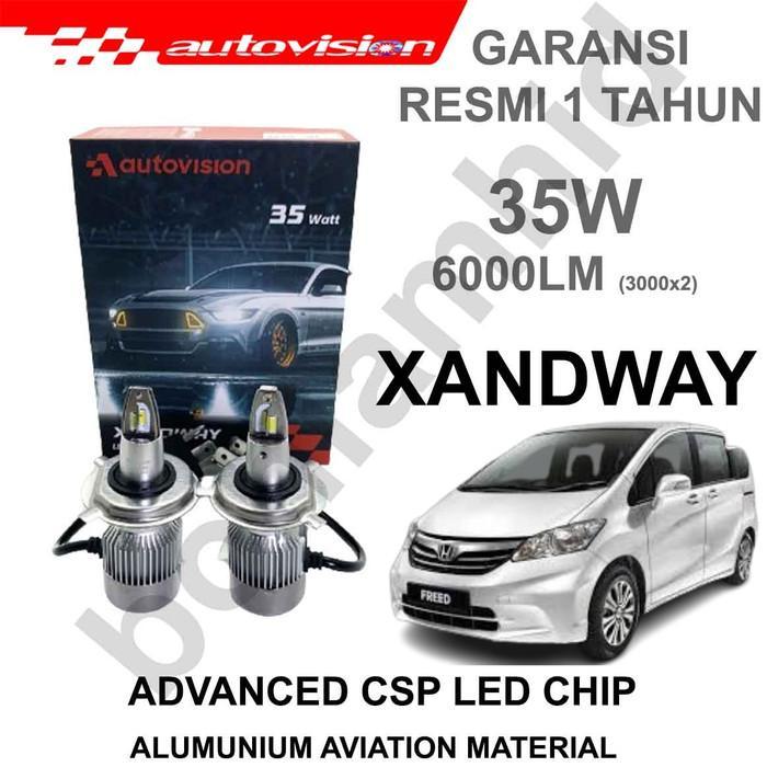 Lampu Led Mobil Honda Freed H4 Hi/Lo Autovision Xandway Headlamp 6000K