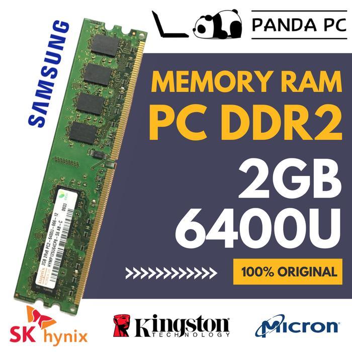 Memory RAM PC DDR2 1GB / 2GB Cabutan Build-up 6400U / 5300U