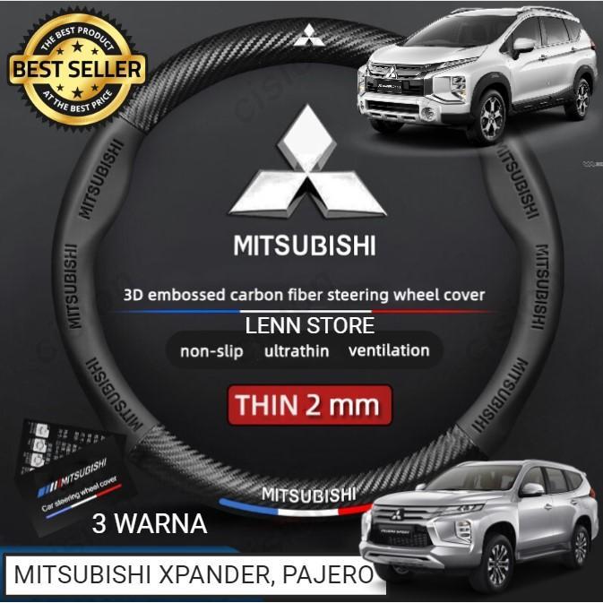 Cover Sarung Stir Setir Mobil Mitsubishi Xpander, Pajero Sport CARBON